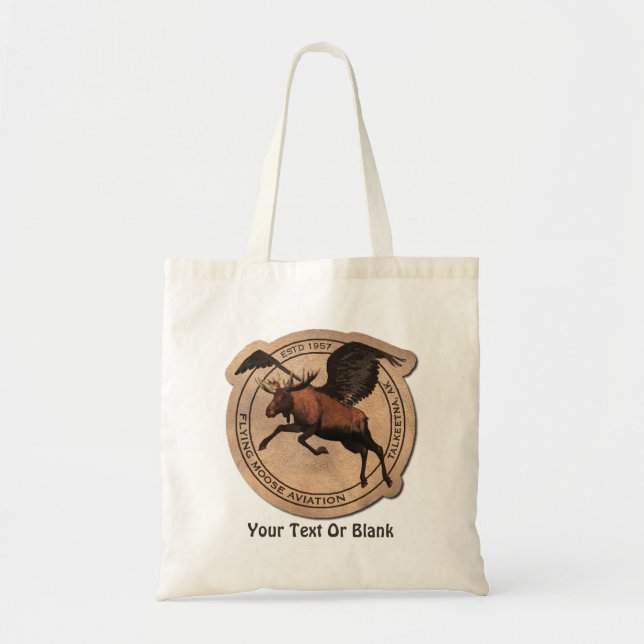 Tote Bag Patch Flying Moose Aviation (Devant)