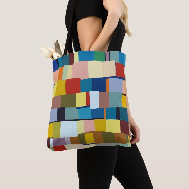 Tote Bag Patchwork couleur Abstrait 271020 (De près)