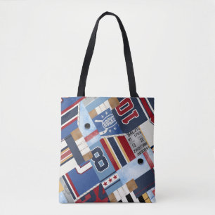Tote Bag Patchwork de hockey sur glace Vintage pour la mère