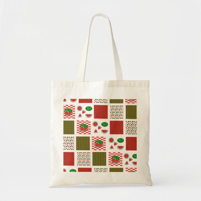 Tote Bag Patchwork de pastèque (Devant)