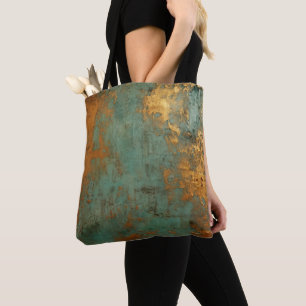 Tote Bag Patina de cuivre métallique rustique