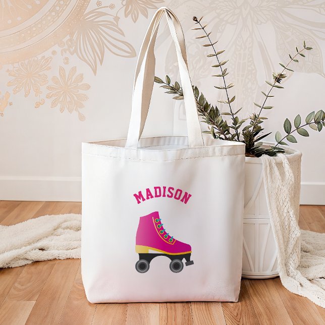 Tote Bag Patinage à roulettes roses (Créateur téléchargé)