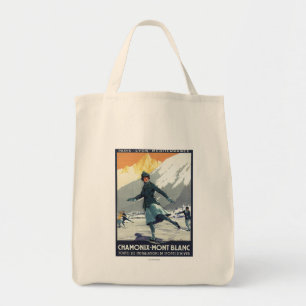 Tote Bag Patinage de glace - affiche olympique de promo de