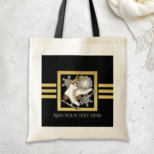 Tote Bag Patinage sur glace Patinage artistique Faux Gold