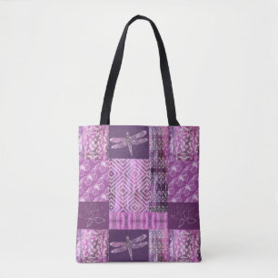 Tote Bag Patine pourpre : Mosaïque