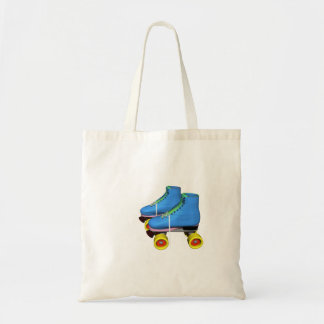 Tote Bag Patins de rouleau bleus dans le rétro style