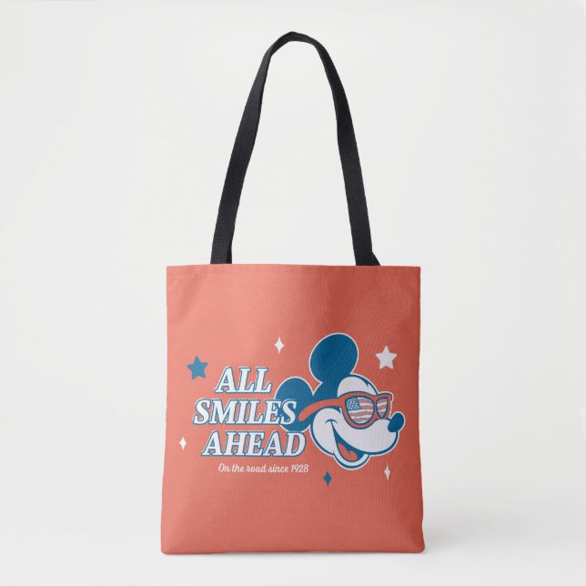 Tote Bag Patriotic Mickey Mouse All Smiles Ahead (Devant)
