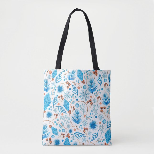 Tote Bag Patterns bleus (Devant)