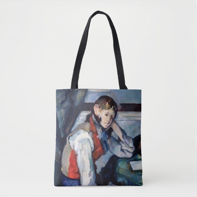 Tote Bag Paul Cezanne - Garçon dans la veste rouge (Devant)