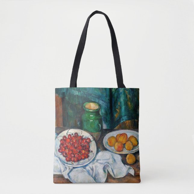 Tote Bag Paul Cezanne - La vie morte avec les cerises et le (Devant)