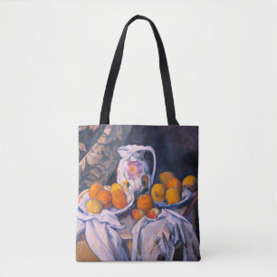 Tote Bag Paul Cezanne - La vie morte avec un rideau