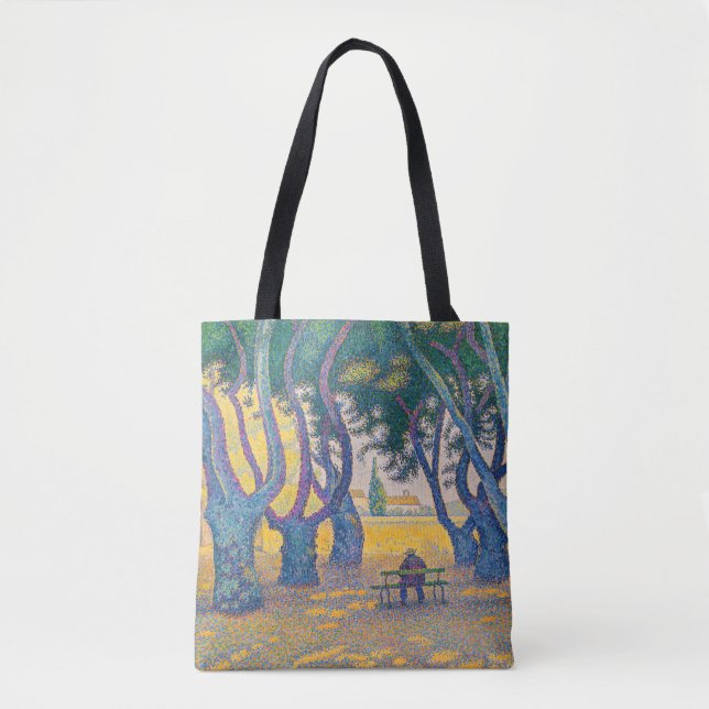 Tote Bag Paul Signac - Place des Lices, Saint-Tropez (Devant)