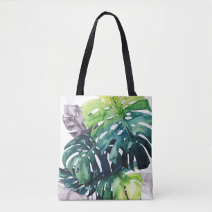 Tote Bag Paumes crépusculaires - feuille fendue