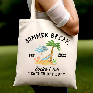 Tote Bag Pause d'été Professeur hors service Fin de l'année