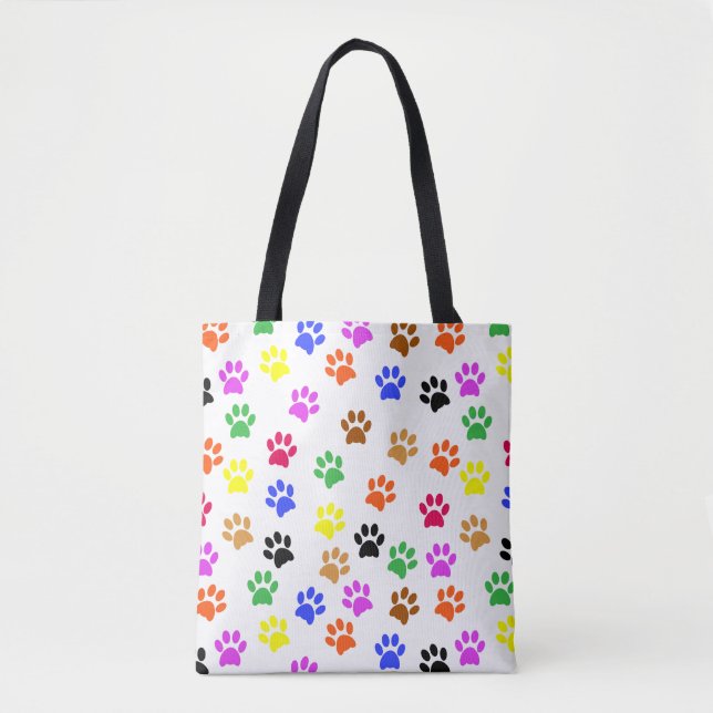 Tote Bag Paws colorés (Devant)