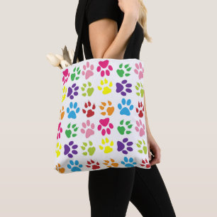 Tote Bag Paws Colorés, Paws Chiens, Paws Chat