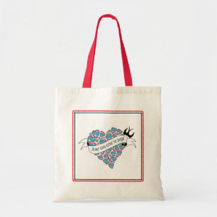 Tote Bag Payer l'amour avec l'amour illustré proverbe portu