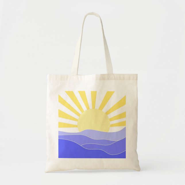 Tote Bag paysage art abstrait (Devant)