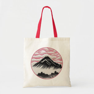 Tote Bag Paysage artistique japonais de montagne vintage