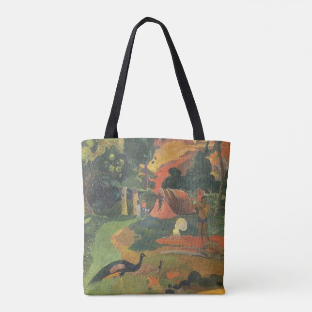 Tote Bag Paysage avec des paons par Paul Gauguin (Dos)