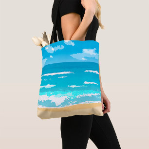 Tote Bag Paysage côtier tropical d'Ocean Beach