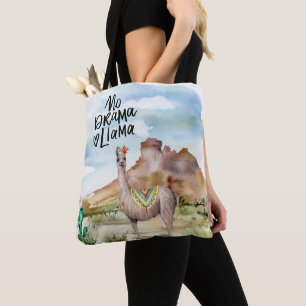 Tote Bag Paysage de Llama et du désert