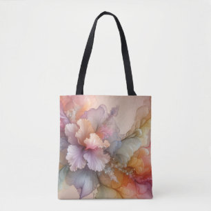 Tote Bag Paysage de Nuages Floraux Abstrait Lavande Pastel