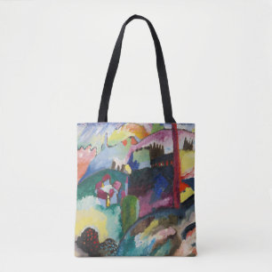 Tote Bag Paysage de Wassily Kandinsky avec cheminée d'usine