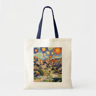 Tote Bag Paysage désertique rétro de Joshua Tree par Van Go