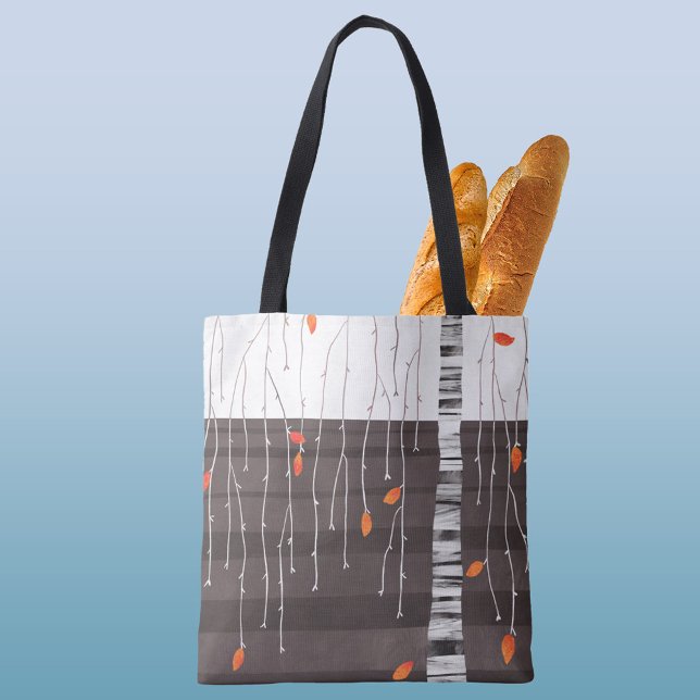 Tote Bag Paysage d'hiver Art Arbre (Winter landscape art tote bag)
