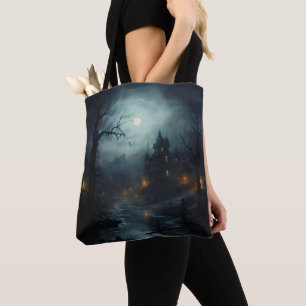 Tote Bag Paysage d'horreur Imaginaire foncé