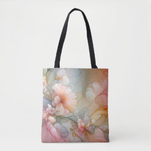 Tote Bag Paysage Floral de Nuage Abstrait en Pastel de Mous
