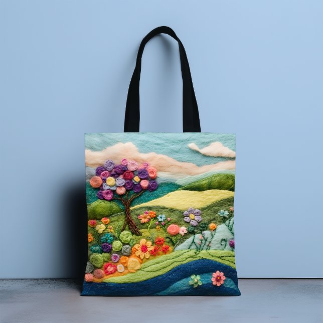 Tote Bag Paysage floral moderne et tendance (Créateur téléchargé)