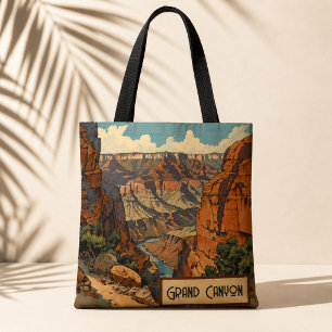 Tote Bag Paysage personnalisé du Grand Canyon vintage du Su