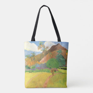 Tote Bag Paysage tahitien, Montagnes Tahiti, Paul Gauguin
