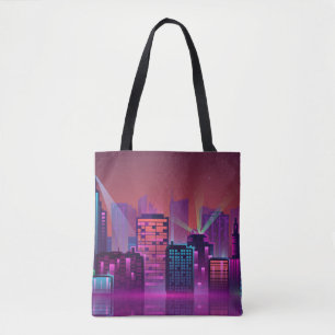 Tote Bag Paysage urbain coloré et lumineux. illustration
