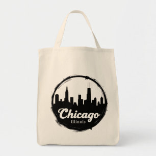 Tote Bag Paysage urbain vintage de Chicago Illinois Voyage 