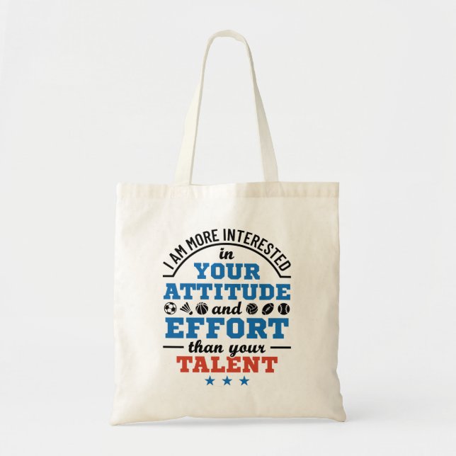 Tote Bag PE Enseignant Enseignement physique Attitude de l' (Devant)