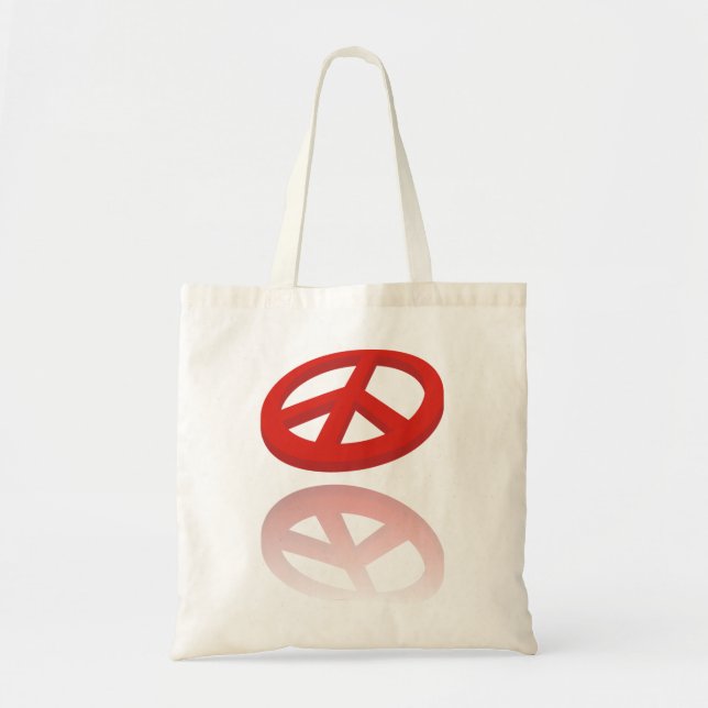 Tote Bag Peace 3D / reflexion (Devant)