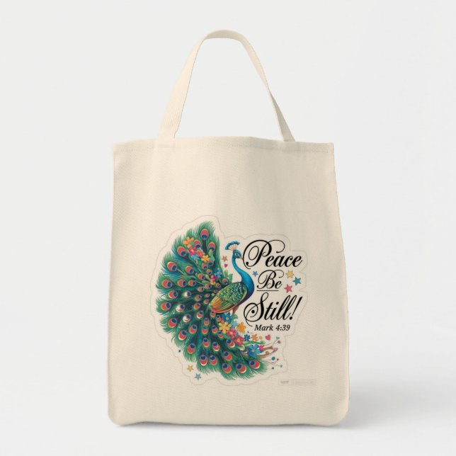 Tote Bag Peace be still grocery tote (Devant)