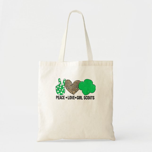 Tote Bag Peace Love Cookie Scout For Girls Bakery Cookie Se (Devant)