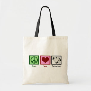 Tote Bag Peace Love Dalmatiens