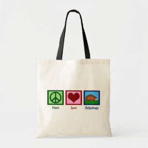 Tote Bag Peace Love Hedgehogs