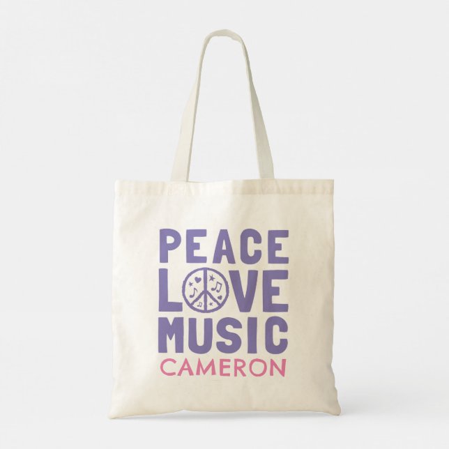 Tote Bag Peace Love Music (Dos)