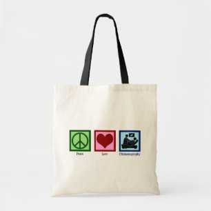 Tote Bag Peace Love Ultrasonographie Ultrasonographie Techn