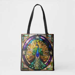 Tote Bag Peacock en verre tendu