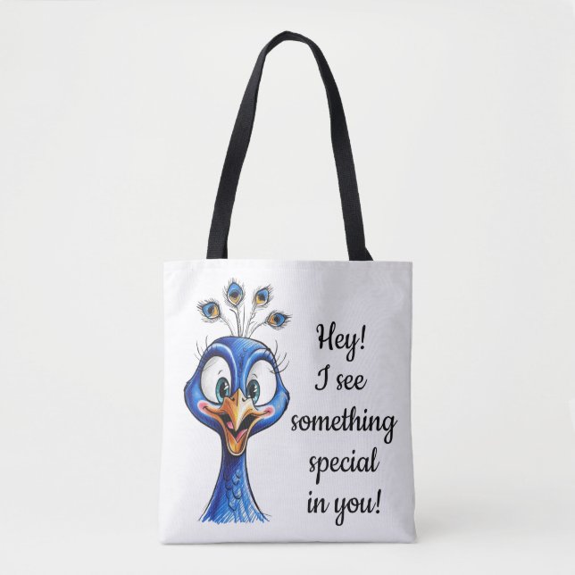 Tote Bag Peacock pour améliorer l'Humour (Devant)