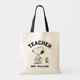 Tote Bag Peanuts Est. 1950   Snoopy & Woodstock Teacher