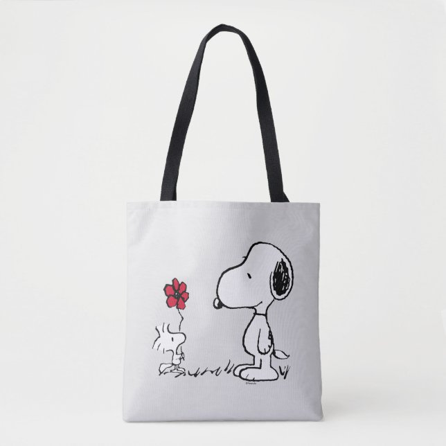 Tote Bag Peanuts | Snoopy & Woodstock Red & Black (Devant)