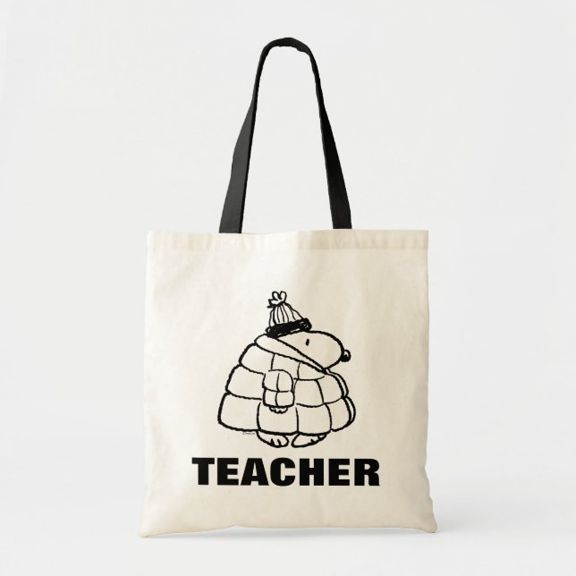 Tote Bag Peanuts | Warm & Cozy Teacher (Devant)
